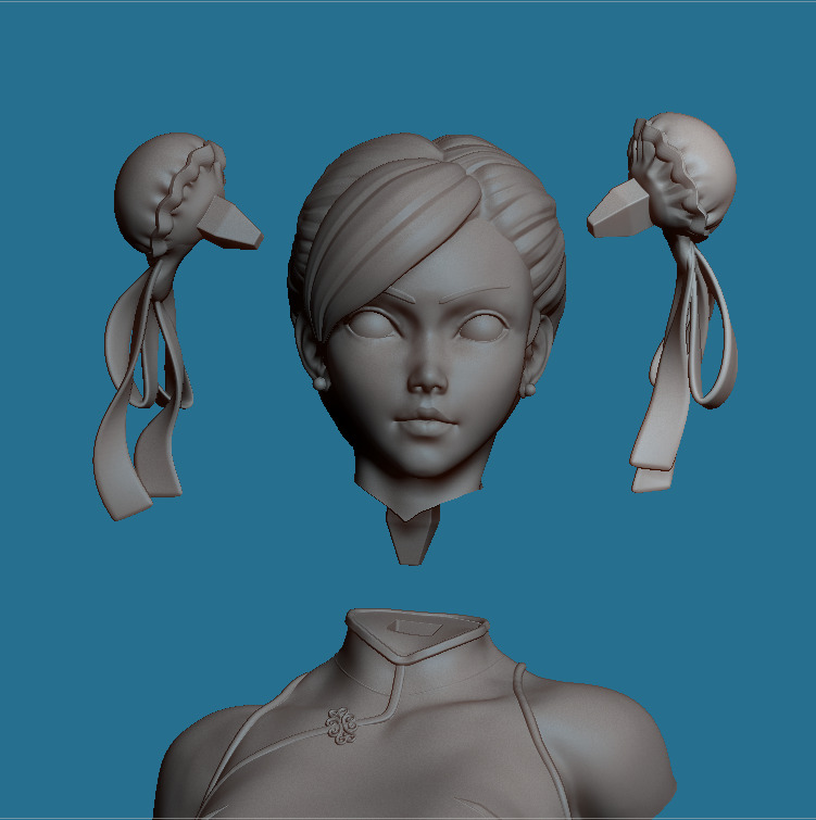 Pin up Chun li Street Fighter Outfit1  3D print STL 3D print model_10