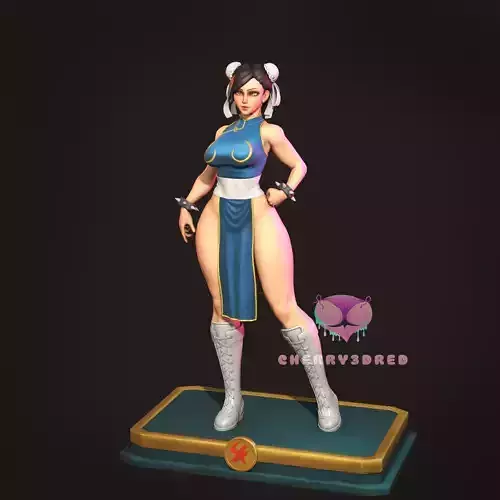 Pin up Chun li Street Fighter Outfit1  3D print STL