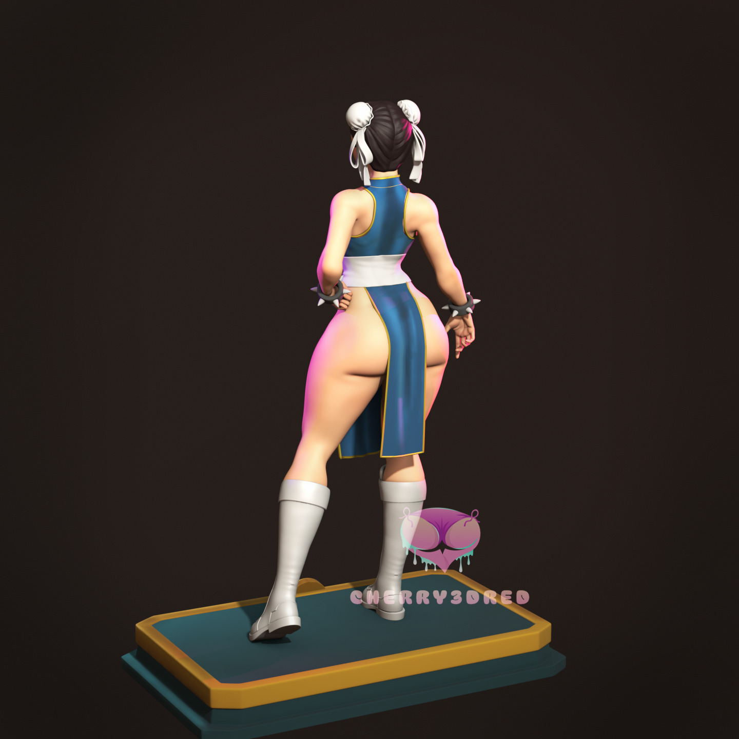 Pin up Chun li Street Fighter Outfit1  3D print STL 3D print model_4