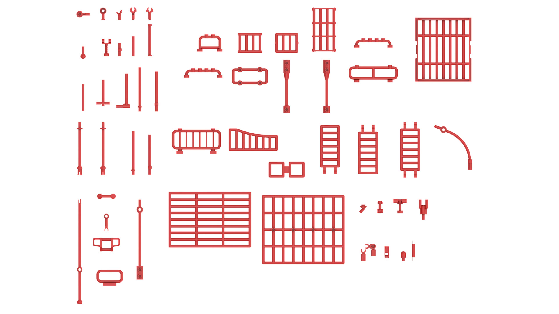 TwindBricks3D - 54 Bar collection 3D print model_1