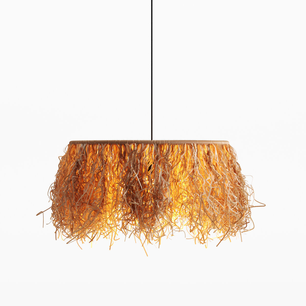 Single Rafia Pendant 3D model_2