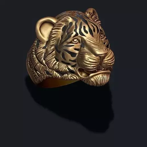 Tiger Ring Fierce 3D Printable Jewelry Model 3D print model