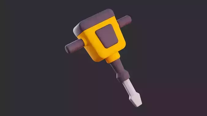 Low Poly Jackhammer