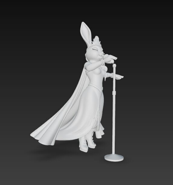 Ice Princess Bunny Diva of the Winter Wonderland 3D Print Model 3D model_15