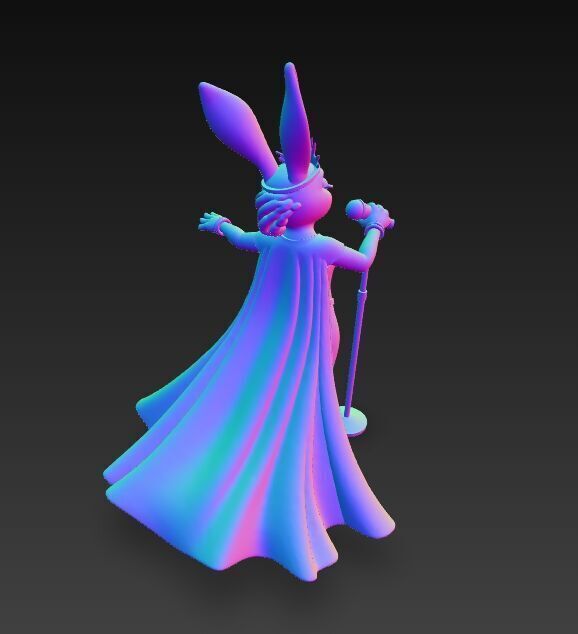 Ice Princess Bunny Diva of the Winter Wonderland 3D Print Model 3D model_8