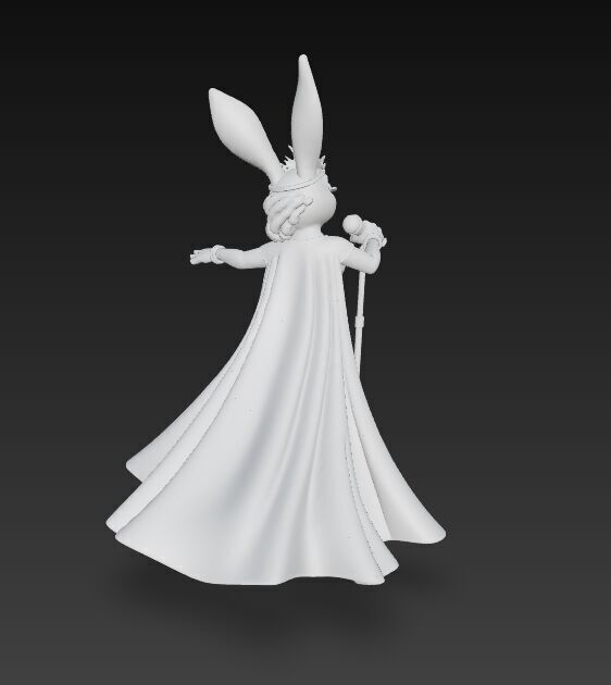 Ice Princess Bunny Diva of the Winter Wonderland 3D Print Model 3D model_17