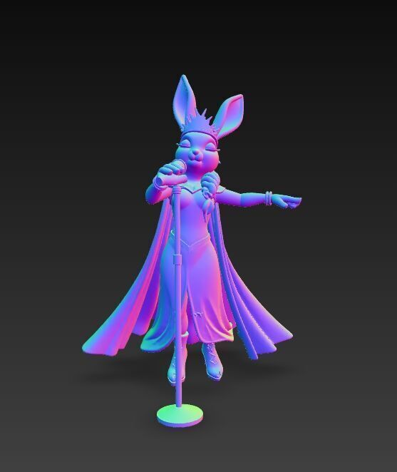 Ice Princess Bunny Diva of the Winter Wonderland 3D Print Model 3D model_13