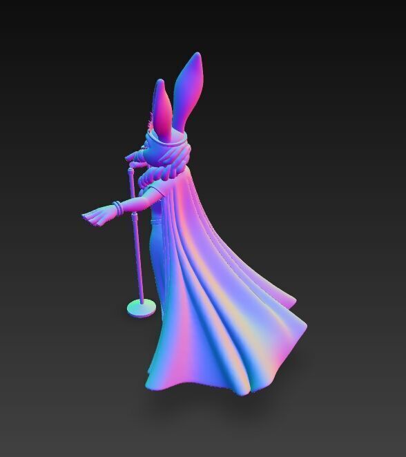 Ice Princess Bunny Diva of the Winter Wonderland 3D Print Model 3D model_11