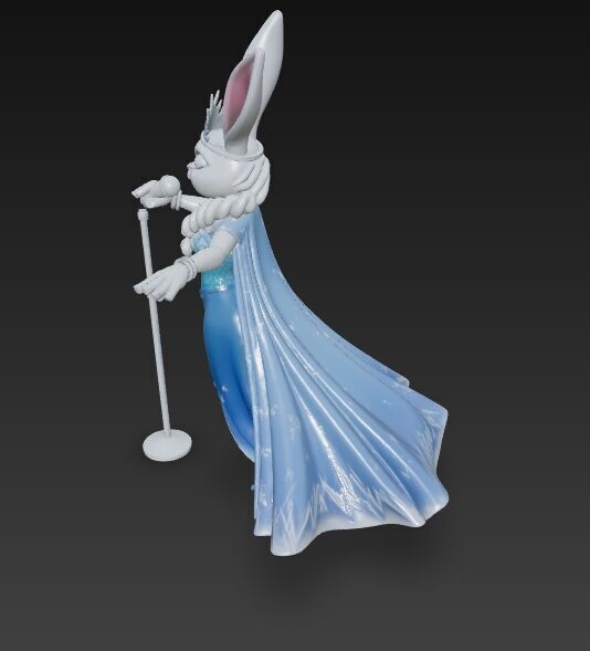 Ice Princess Bunny Diva of the Winter Wonderland 3D Print Model 3D model_1