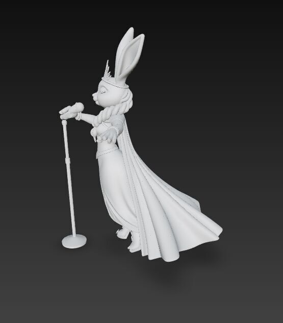 Ice Princess Bunny Diva of the Winter Wonderland 3D Print Model 3D model_19