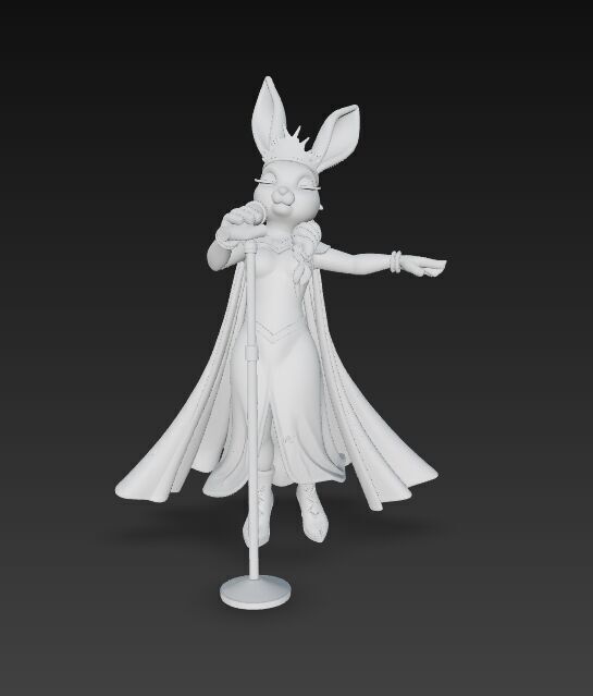 Ice Princess Bunny Diva of the Winter Wonderland 3D Print Model 3D model_14