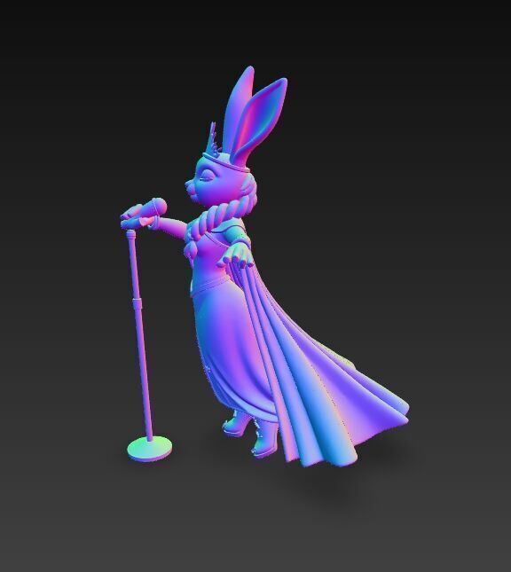 Ice Princess Bunny Diva of the Winter Wonderland 3D Print Model 3D model_12