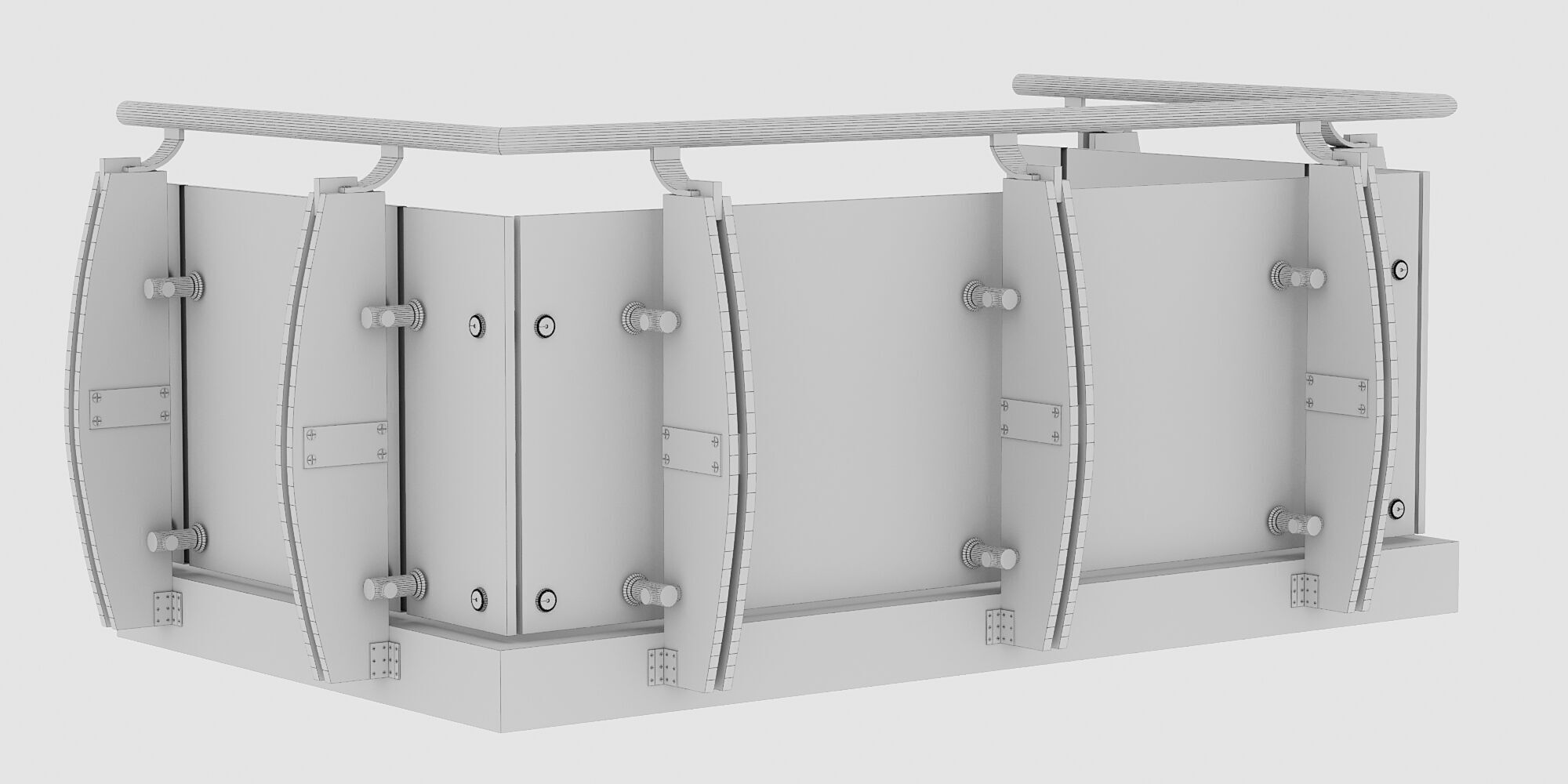 TERRACE AND BALUSTRADE NO3 A 3D model_7