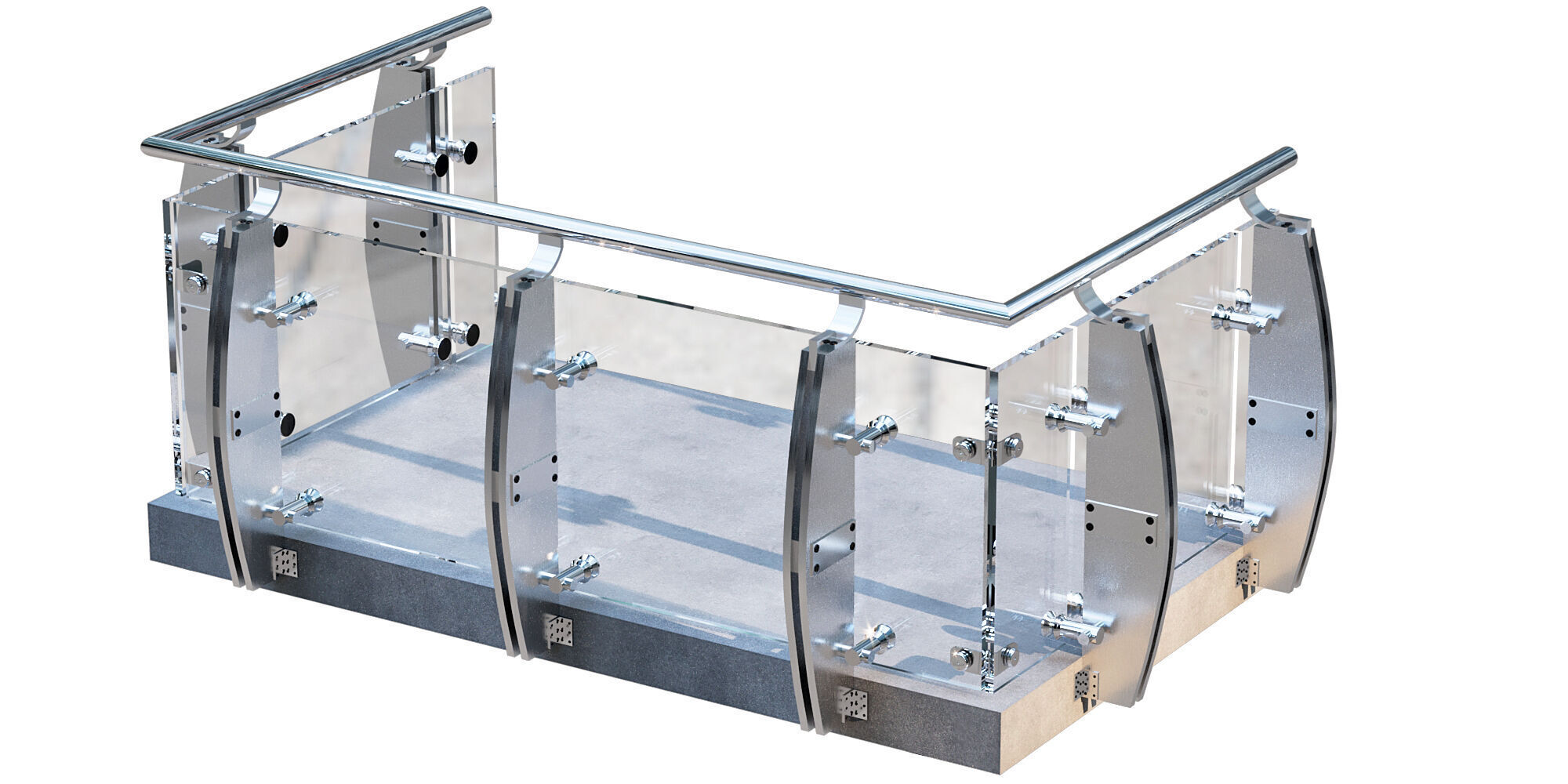 TERRACE AND BALUSTRADE NO3 A 3D model_1