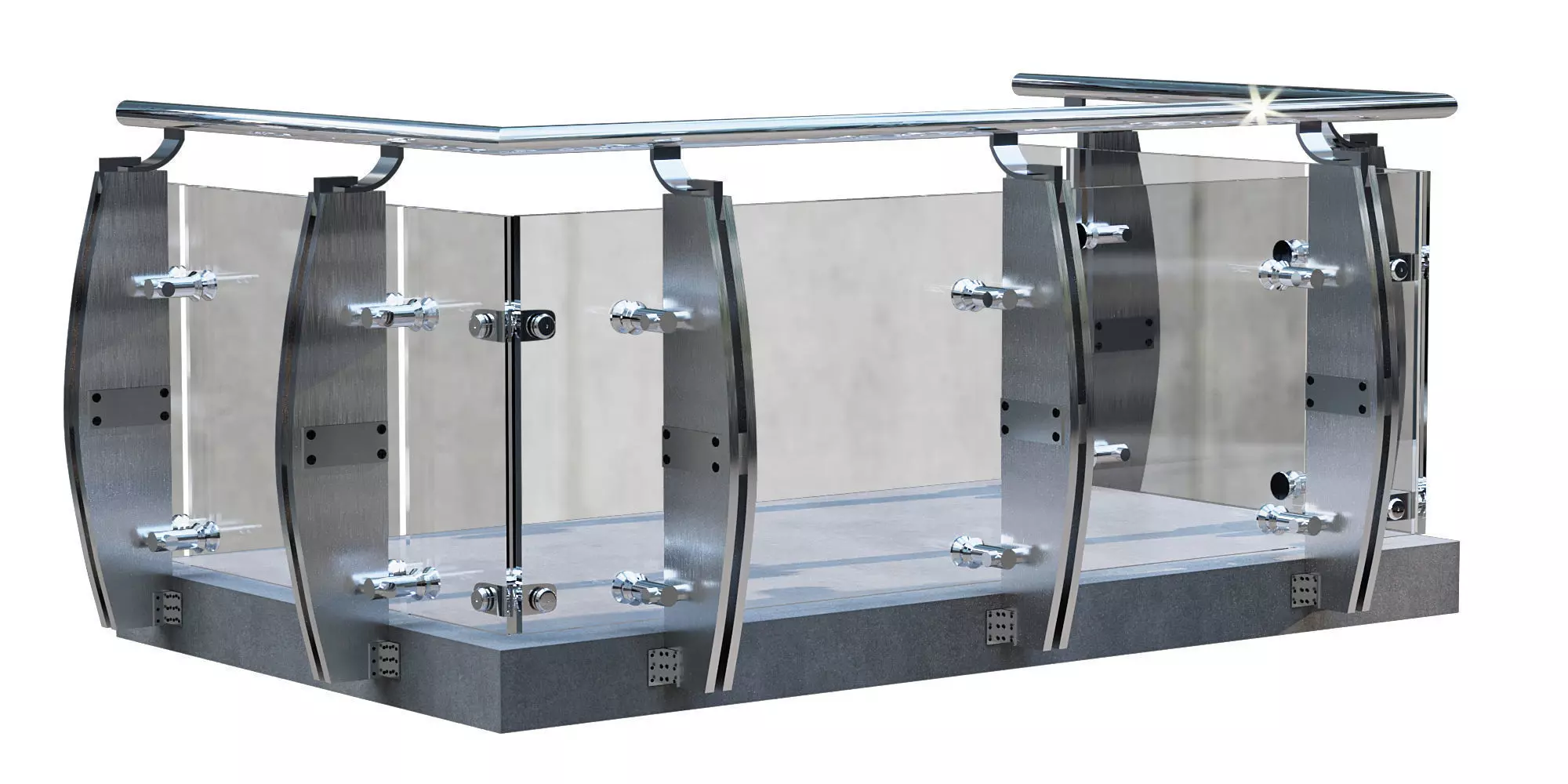 TERRACE AND BALUSTRADE NO3 A 3D model_0