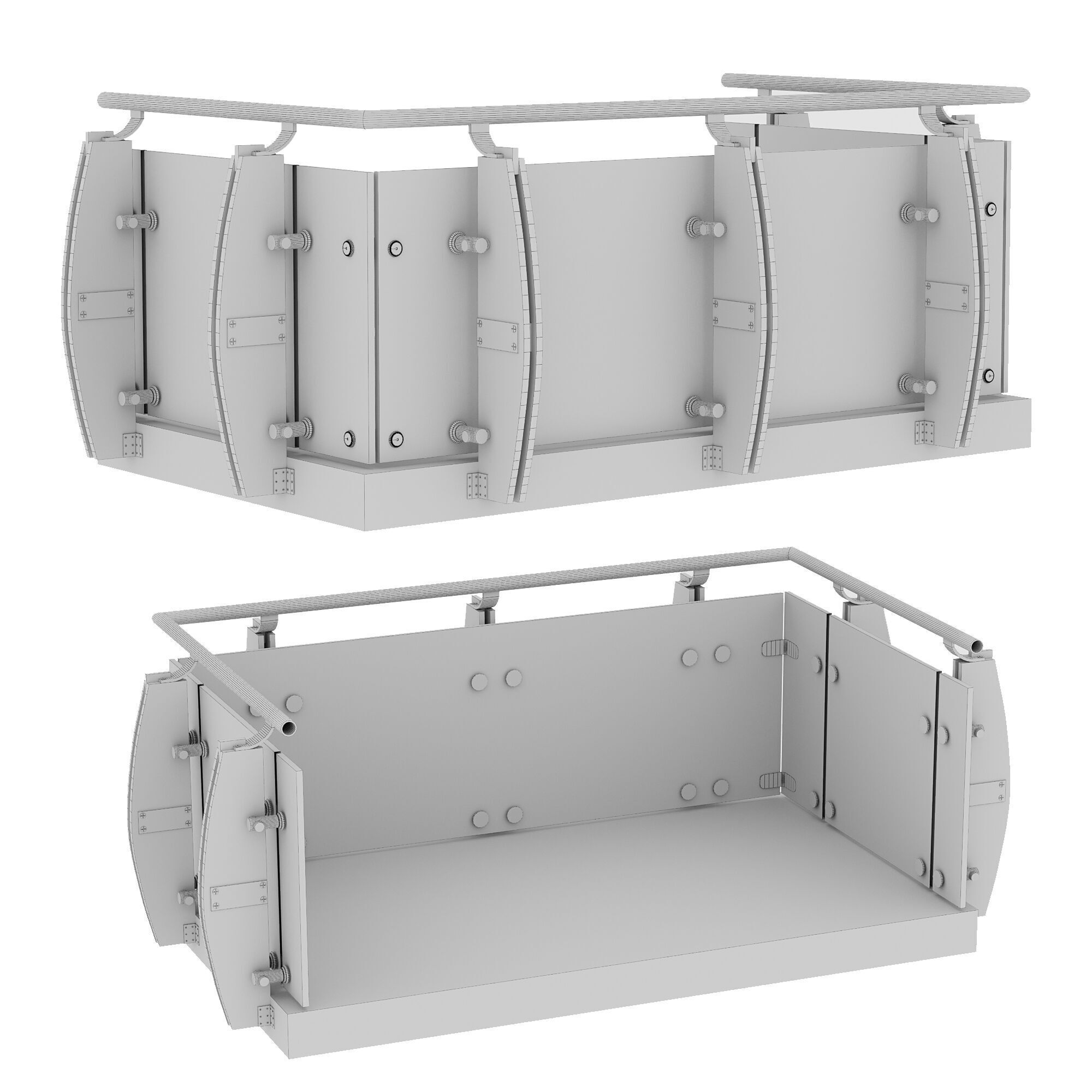 TERRACE AND BALUSTRADE NO3 A 3D model_6