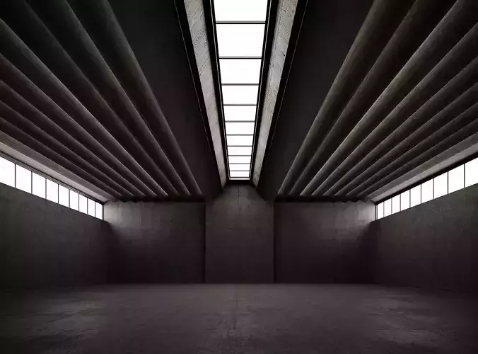 Low poly interior hangar 02 Low-poly 3D model Low poly interior hangar 02 Low-poly 3D model