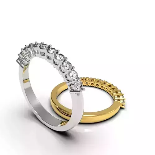 Half eternity diamond ring
