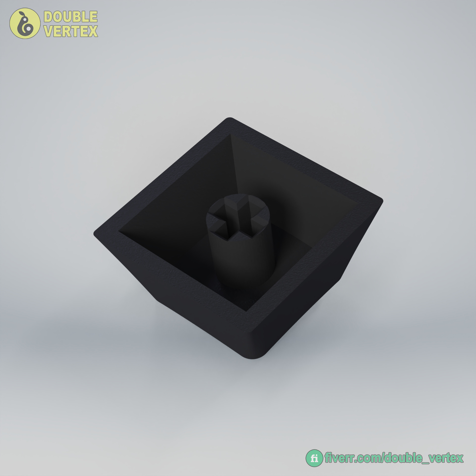 White Beard Pirate Logo Keycap - XDA or DSA Compatible 3D print model_10