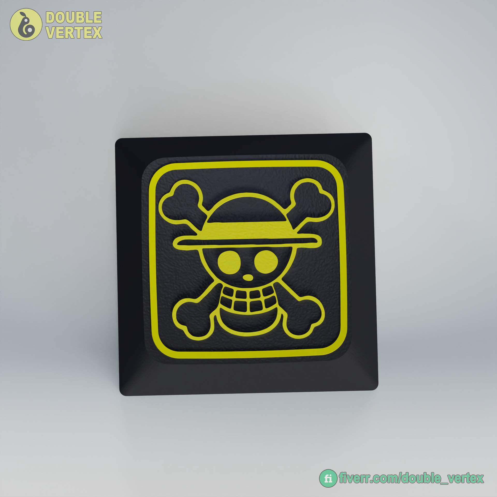 Straw Hats Pirate Logo Keycap - XDA or DSA Compatible Free 3D print model_3