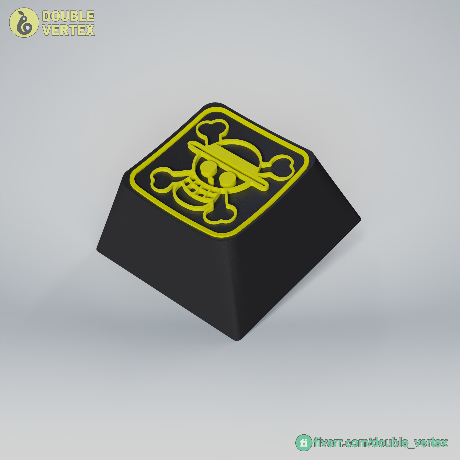 Straw Hats Pirate Logo Keycap - XDA or DSA Compatible Free 3D print model_9