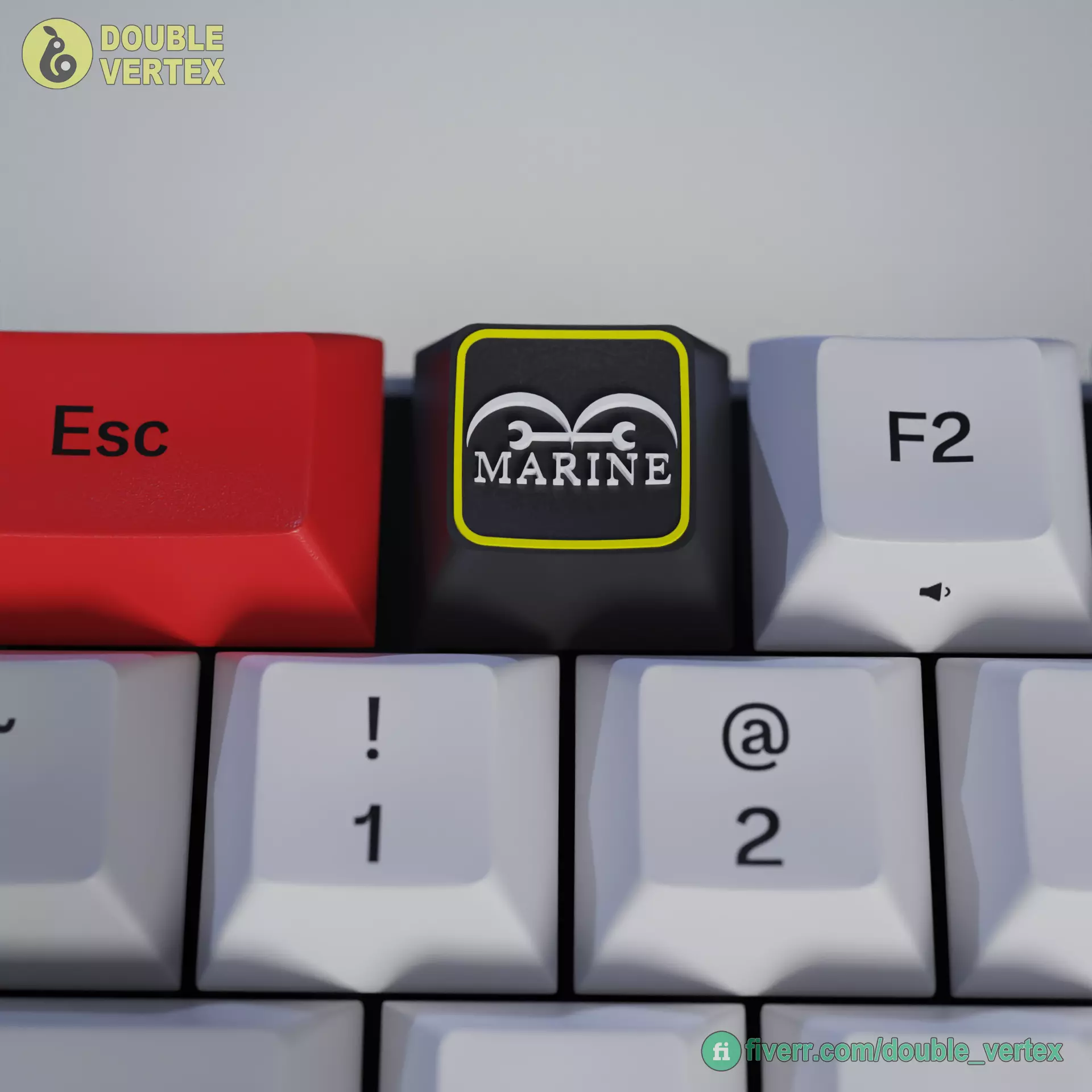 Marine Logo Keycap - XDA or DSA Compatible 3D print model_0