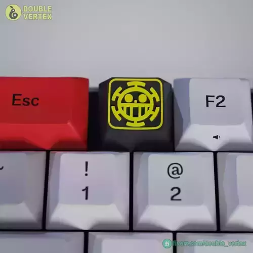 Heart Pirate Logo Keycap - XDA or DSA Compatible 3D print model