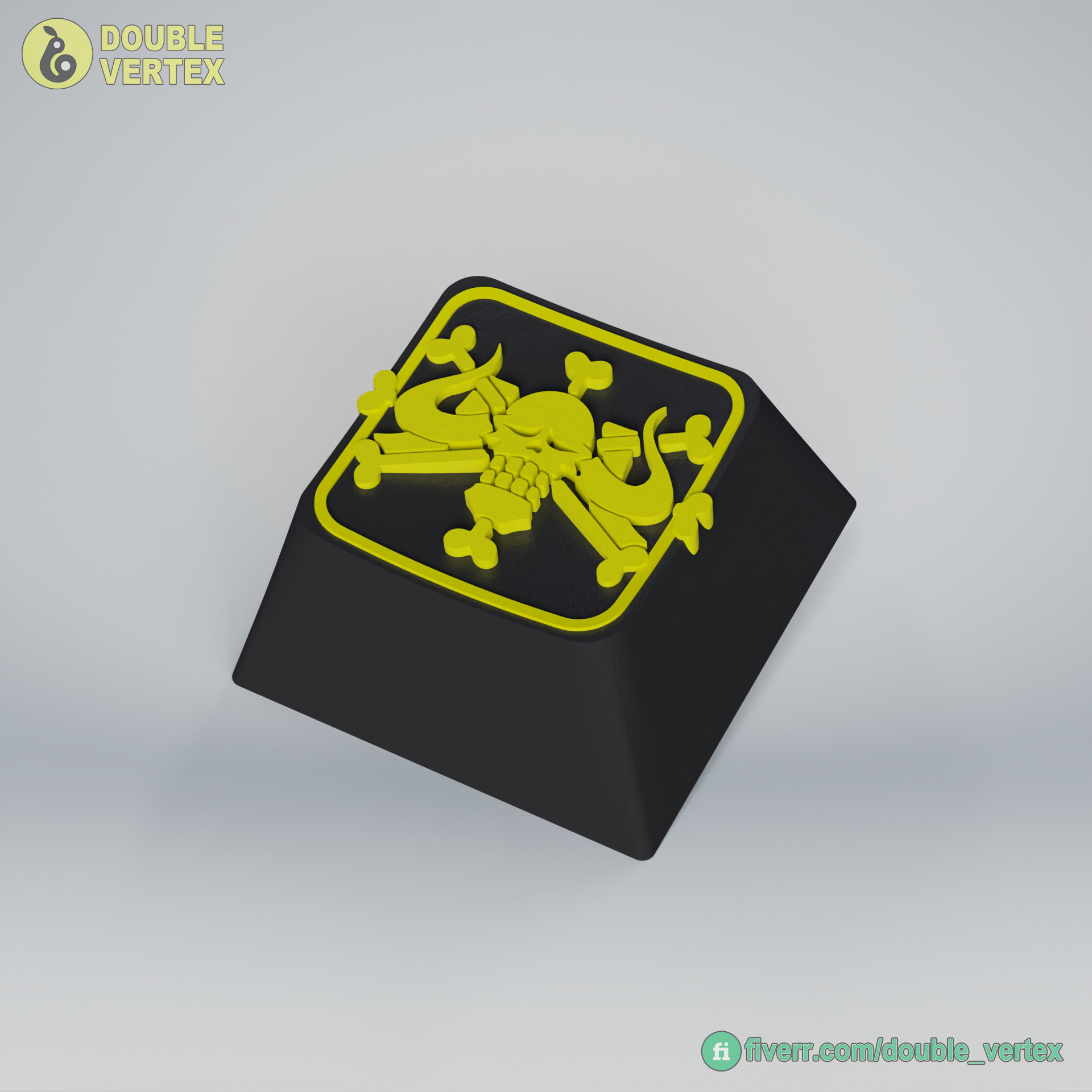 Beast Pirate Logo Keycap - XDA or DSA Compatible 3D print model_4