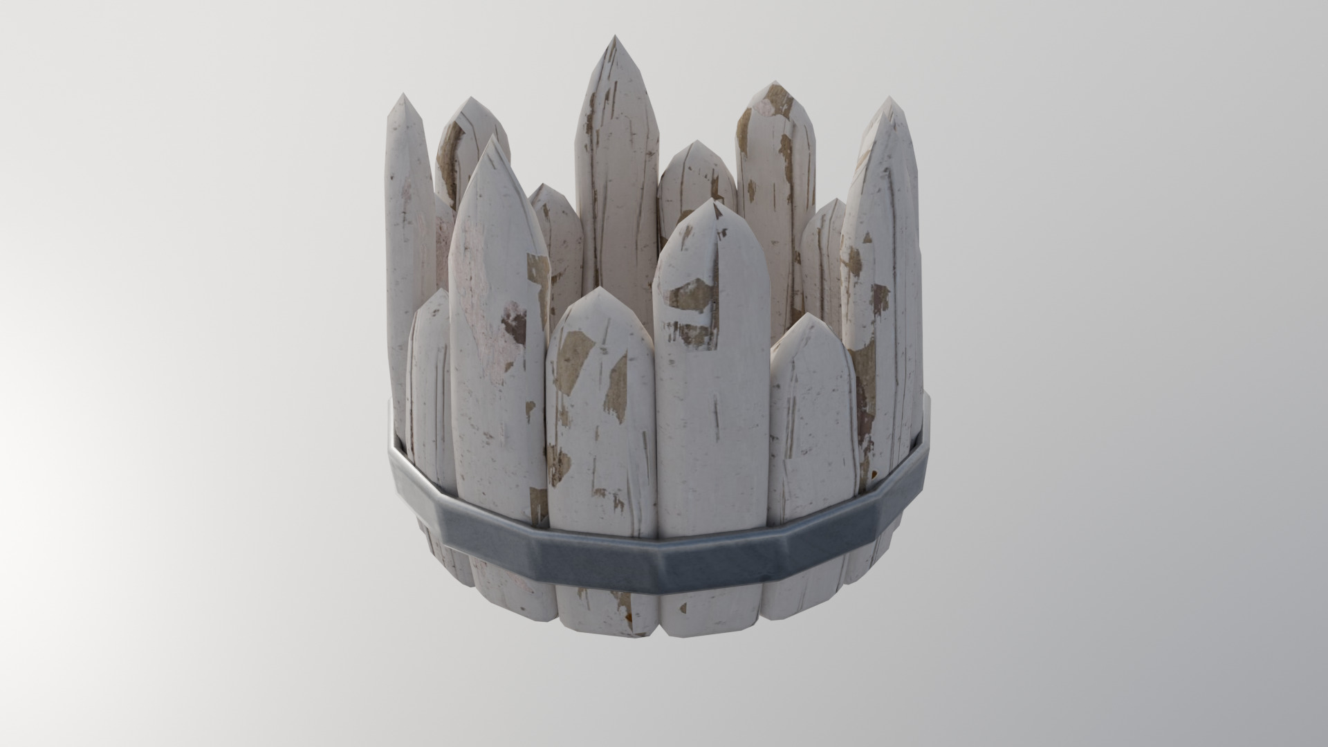 Stylized Low Poly Barrel Pack - Game Ready - 4 Unique Props Low-poly 3D model_6