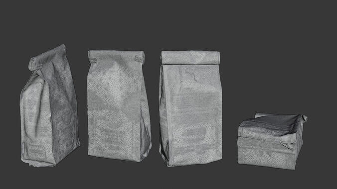 Brazilian coffee pack 3D model 4