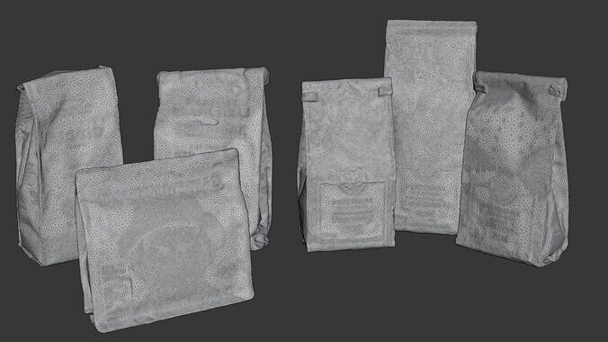 Brazilian coffee pack 3D model 2
