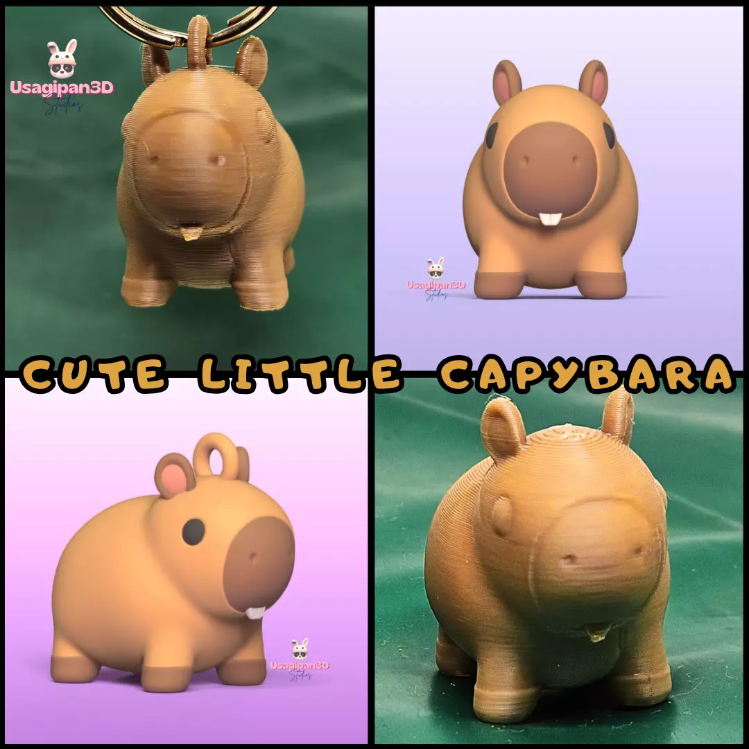 Cute Little Capybara 3D print model_0