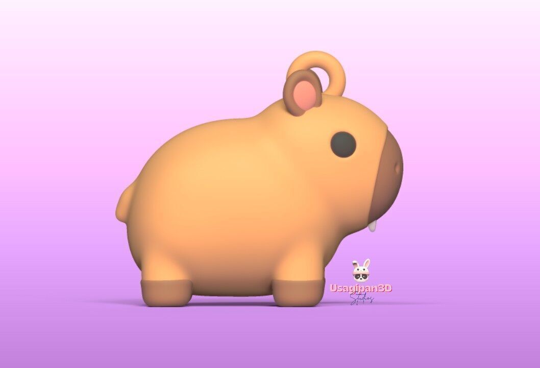 Cute Little Capybara 3D print model_3