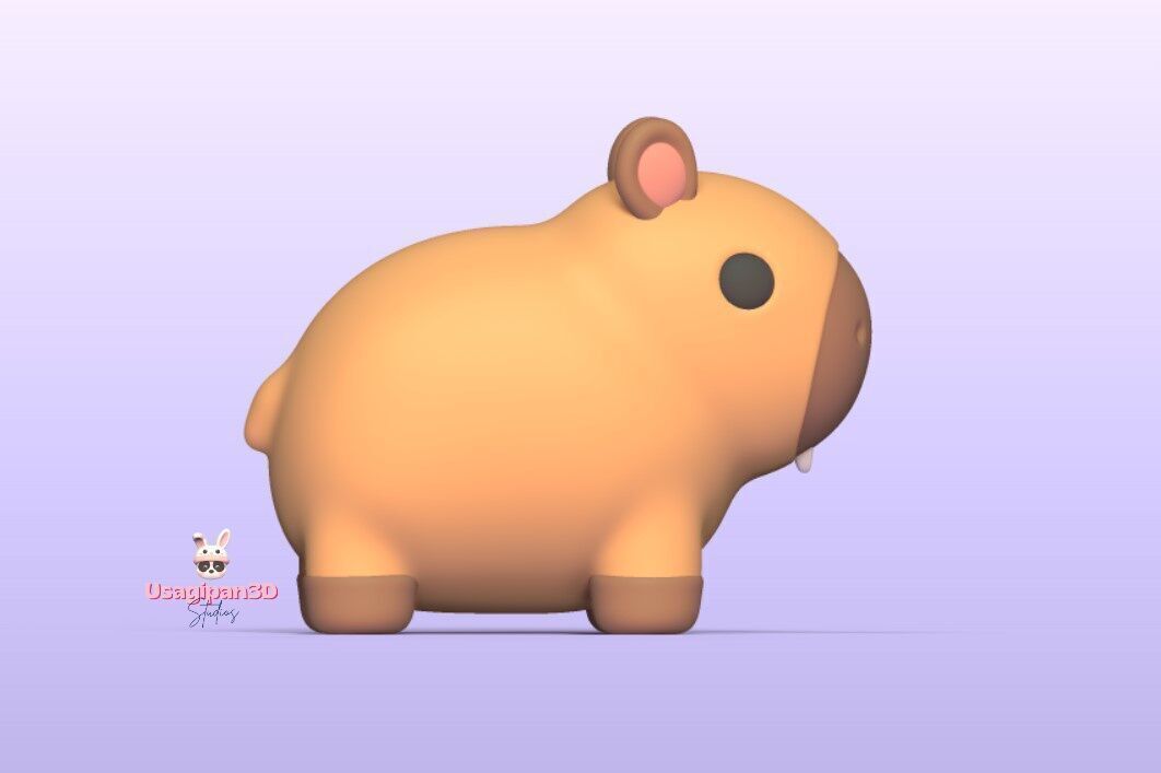 Cute Little Capybara 3D print model_5