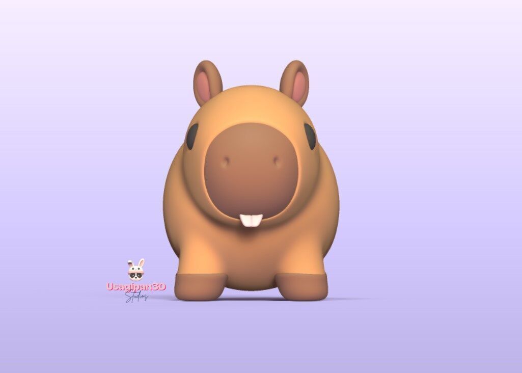 Cute Little Capybara 3D print model_1