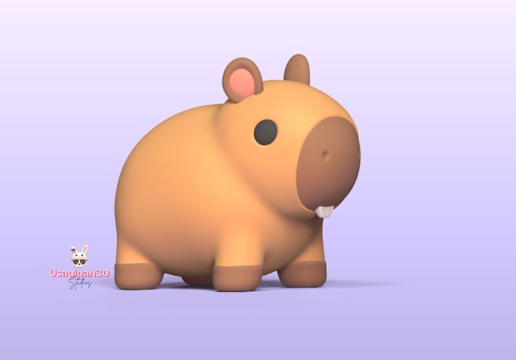 Cute Little Capybara 3D print model_2