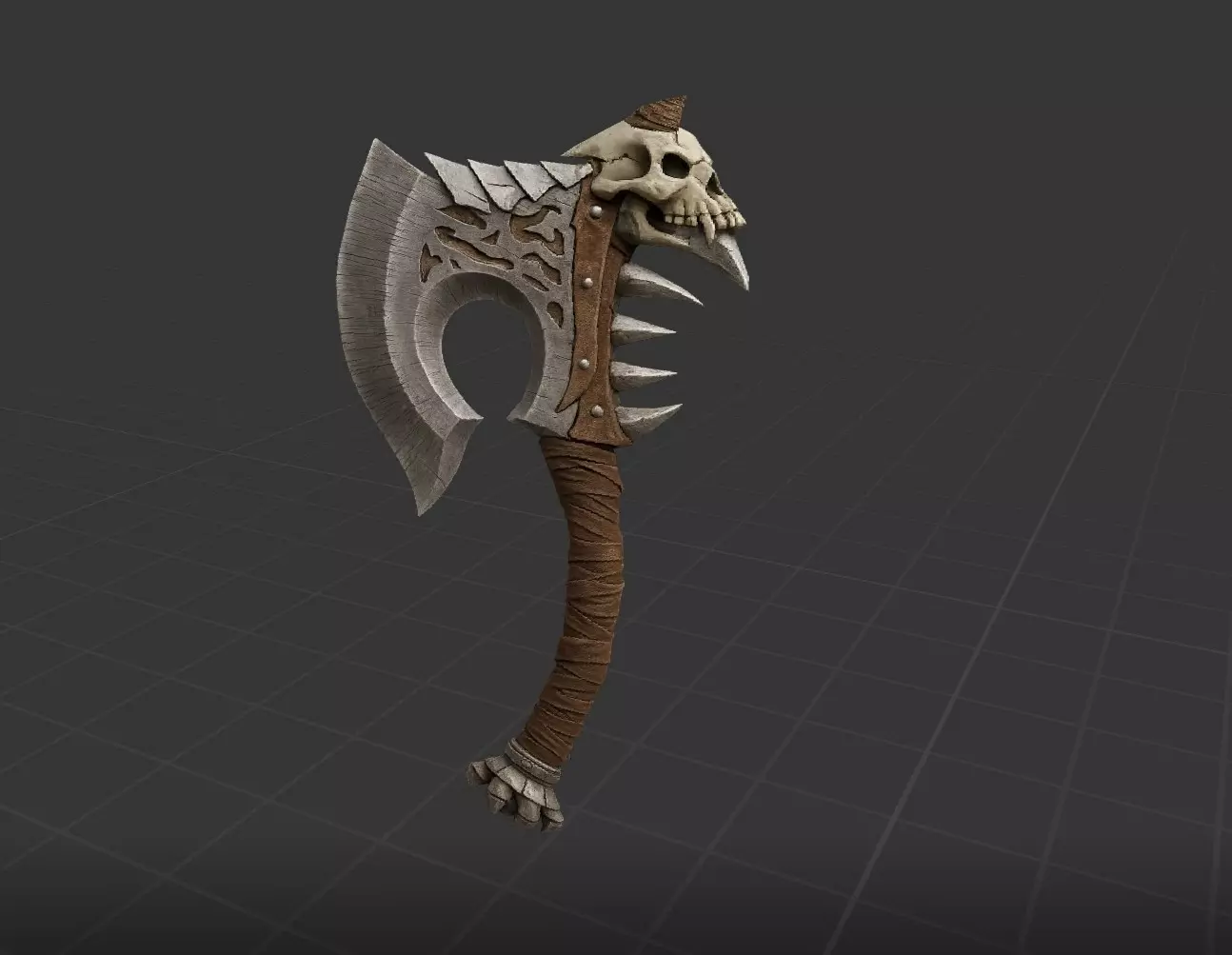 Realistic Ghost scythe 3D Model Low-poly 3D model_0