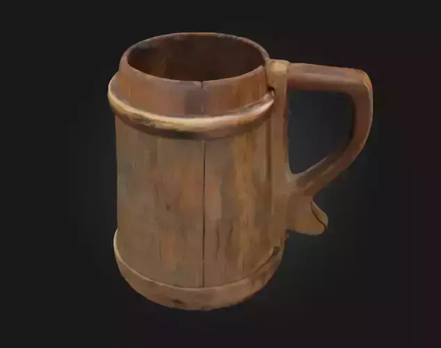 Rustic Wooden Mug  Crafted Charm for Tavern Tales