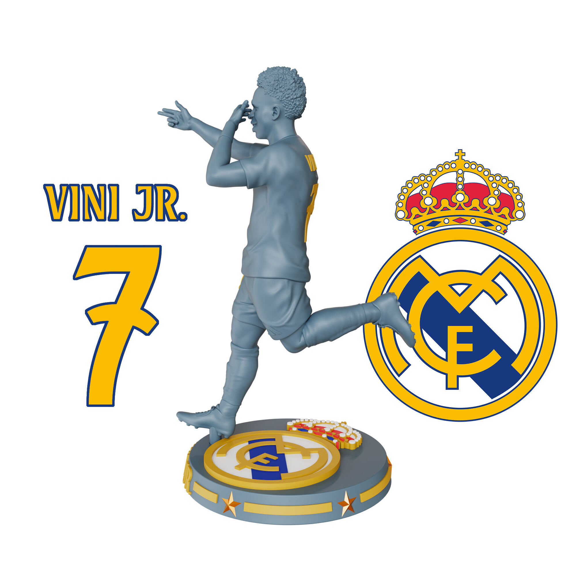 VINICIUS JR Real Madrid Football Star 3D Printable Model 3D print model_4