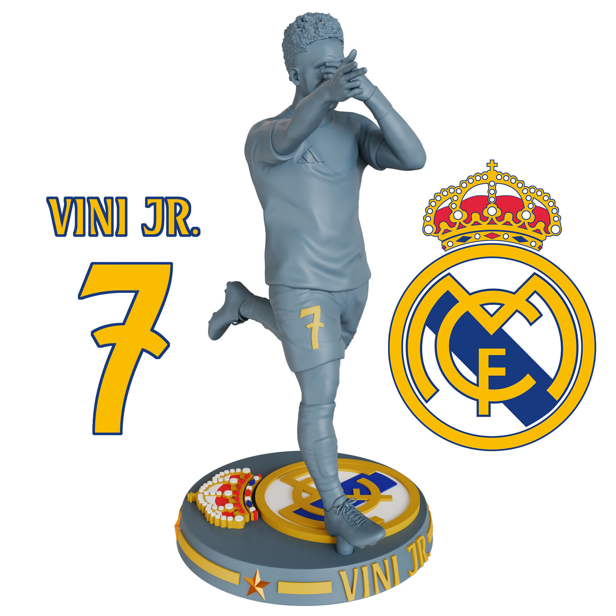 VINICIUS JR Real Madrid Football Star 3D Printable Model 3D print model_6