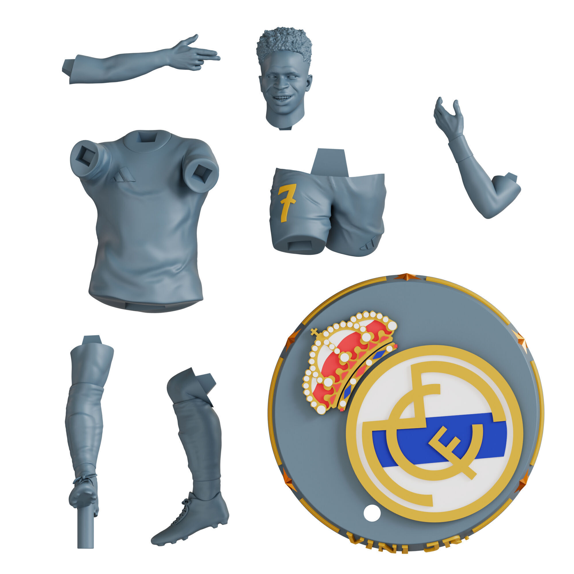 VINICIUS JR Real Madrid Football Star 3D Printable Model 3D print model_8