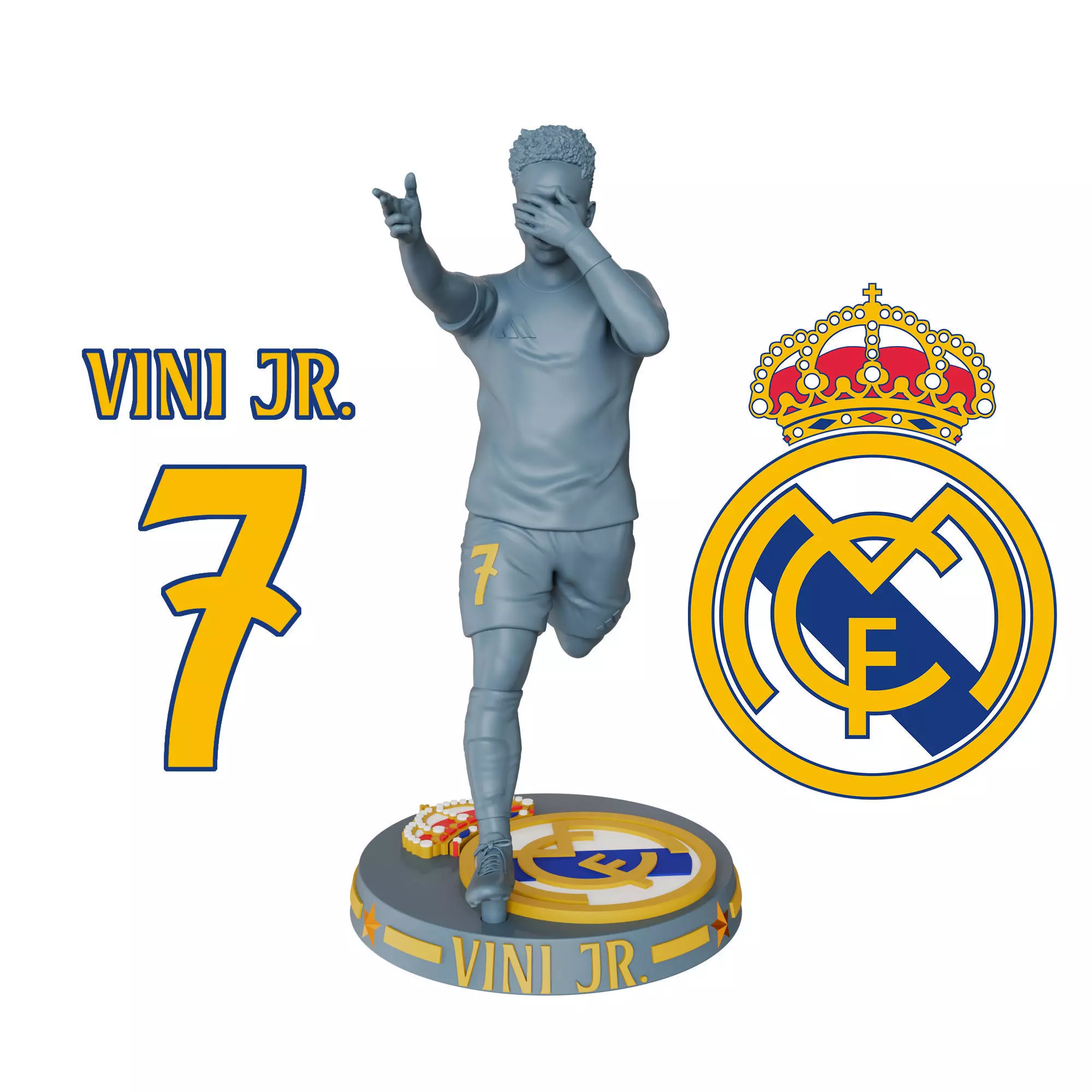 VINICIUS JR Real Madrid Football Star 3D Printable Model 3D print model_0