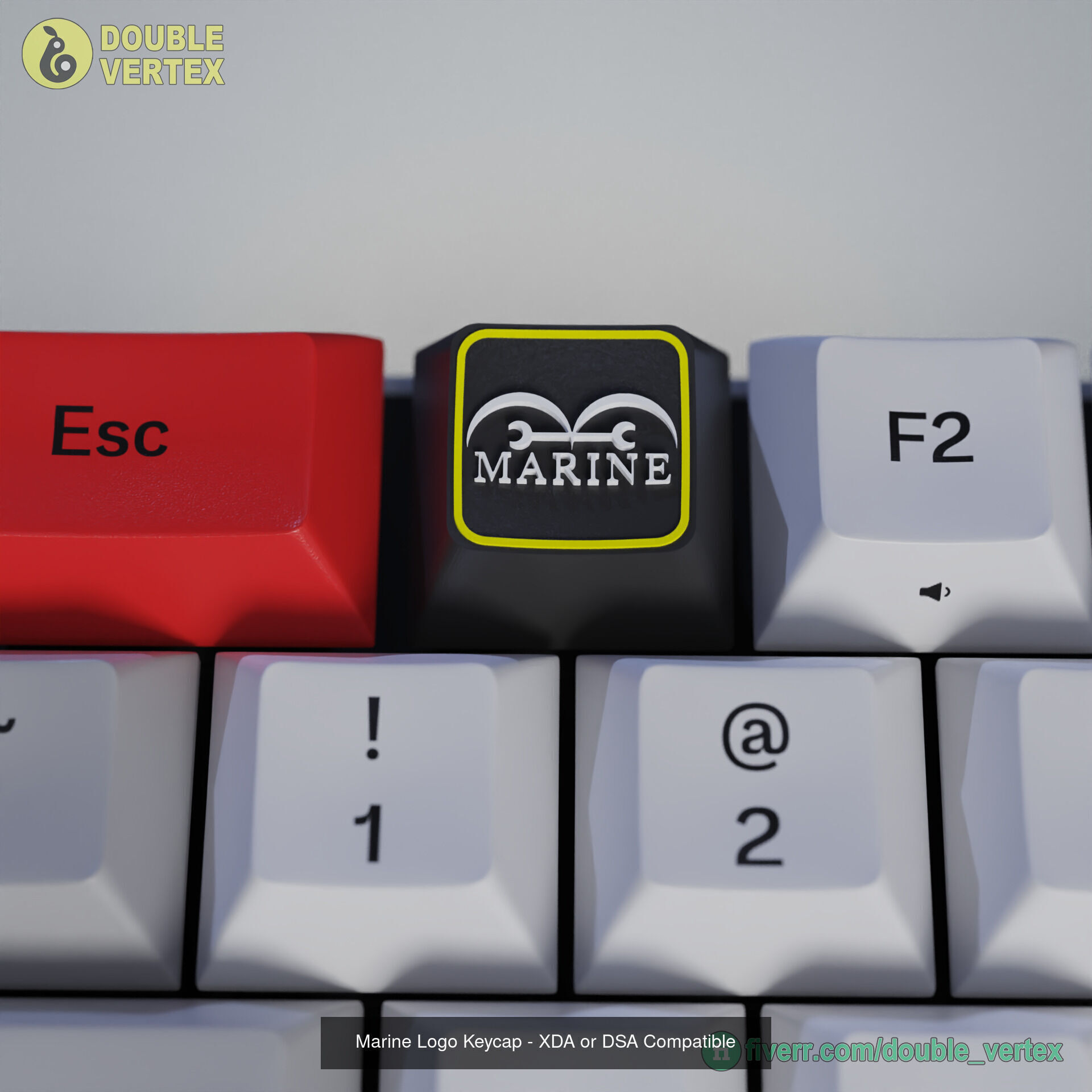One Piece Pirates Logo Keycaps Pack - XDA or DSA Compatible 3D Model Collection_7
