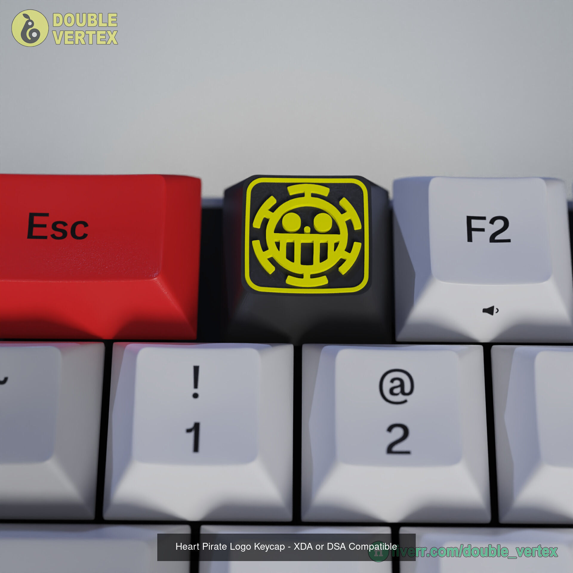 One Piece Pirates Logo Keycaps Pack - XDA or DSA Compatible 3D Model Collection_9