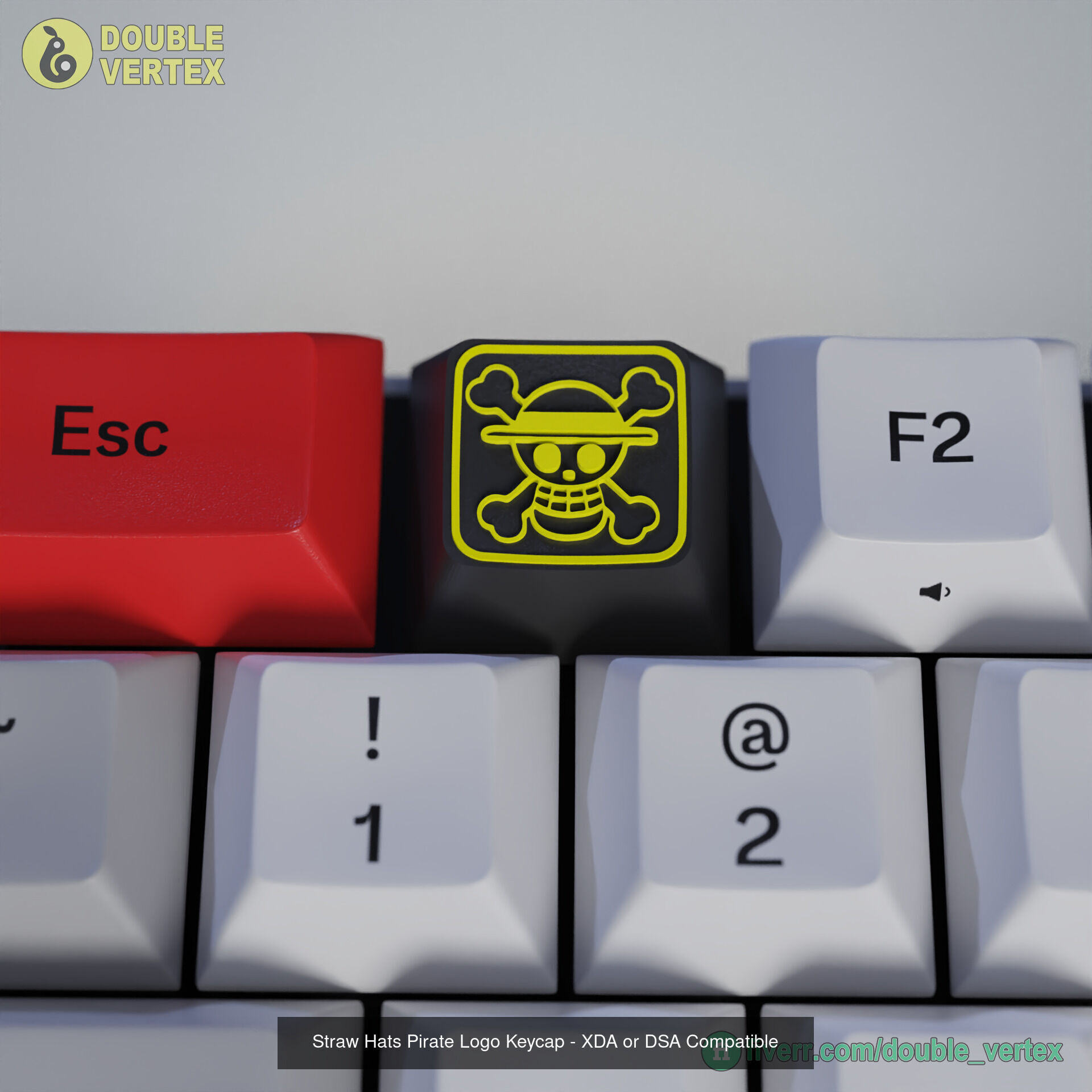 One Piece Pirates Logo Keycaps Pack - XDA or DSA Compatible 3D Model Collection_6