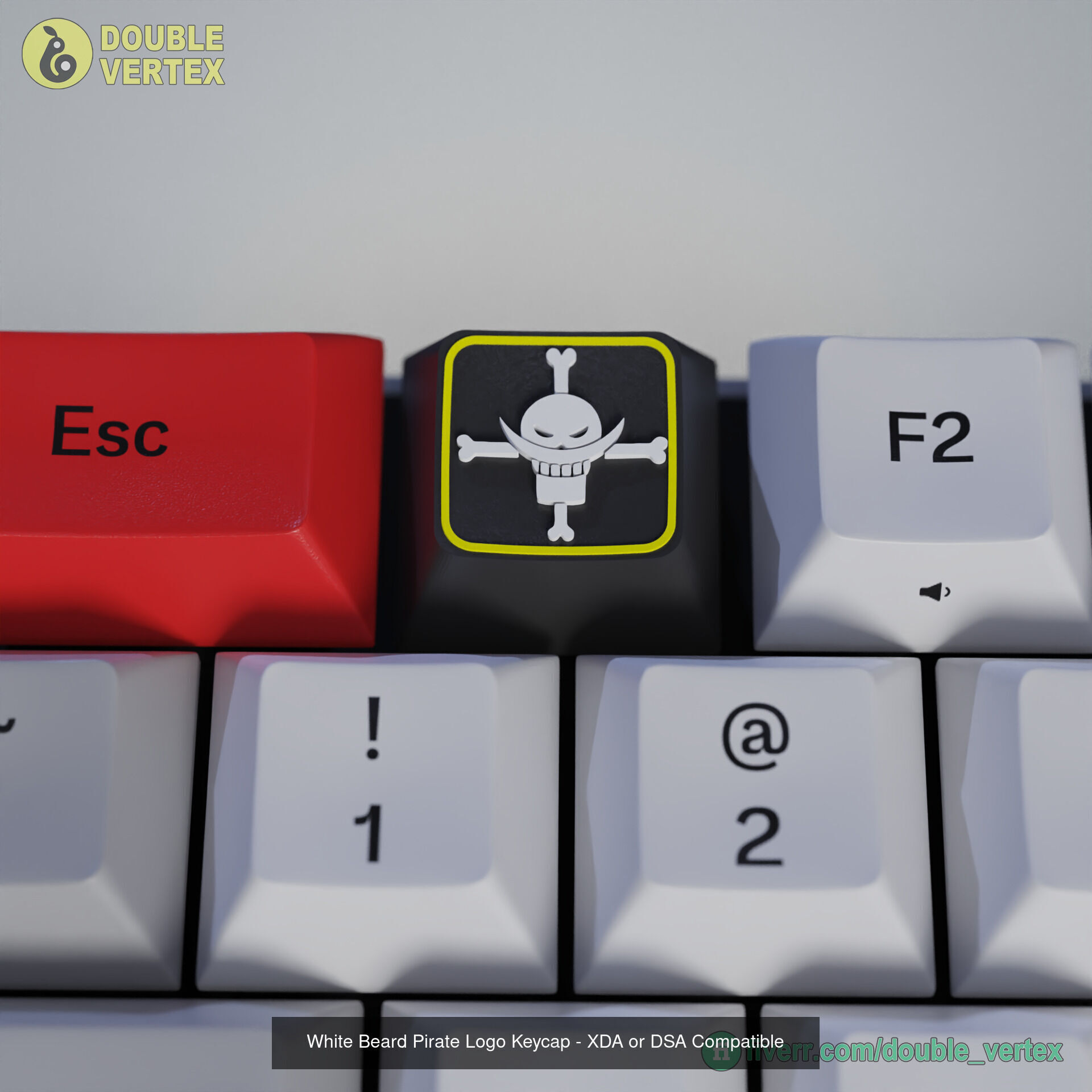 One Piece Pirates Logo Keycaps Pack - XDA or DSA Compatible 3D Model Collection_5