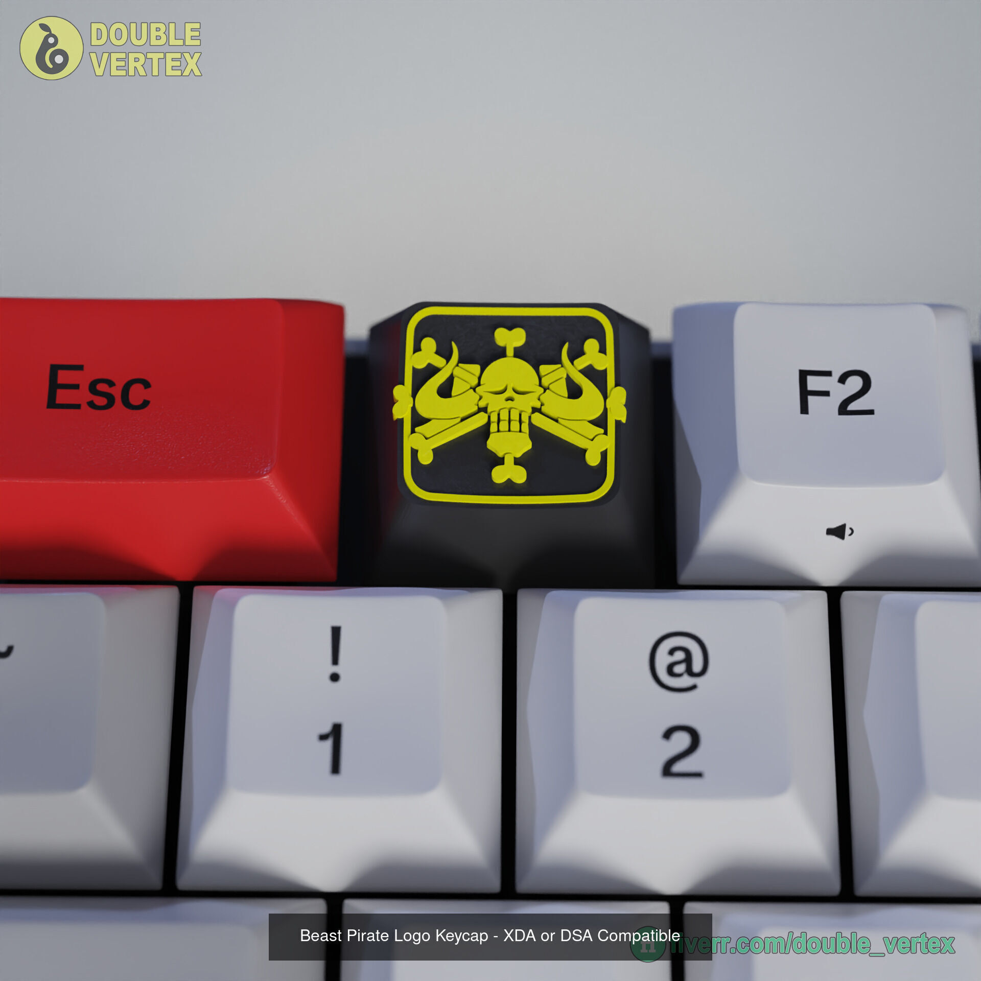 One Piece Pirates Logo Keycaps Pack - XDA or DSA Compatible 3D Model Collection_11