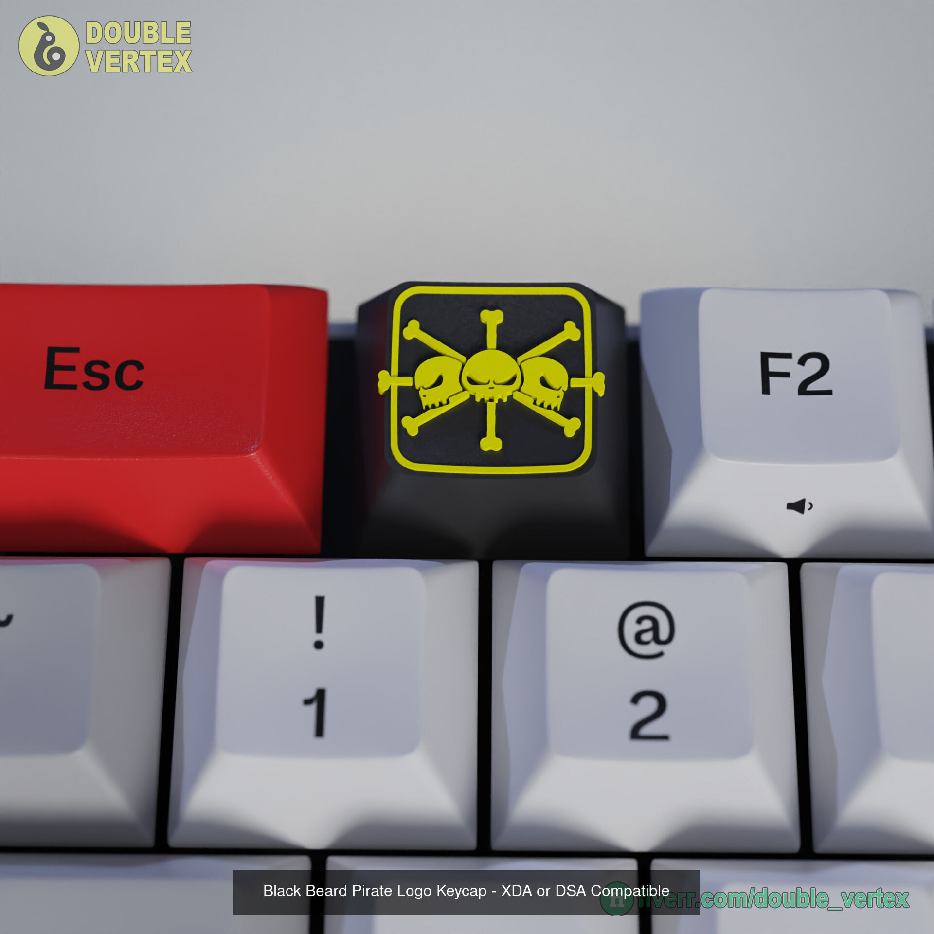 One Piece Pirates Logo Keycaps Pack - XDA or DSA Compatible 3D Model Collection_10