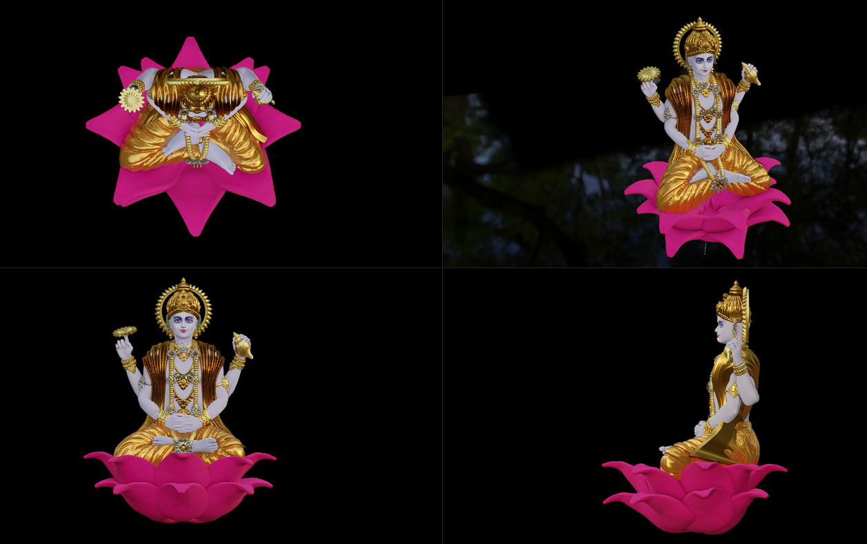 Lord Vishnu Sitting on Lotus 3D print model_13