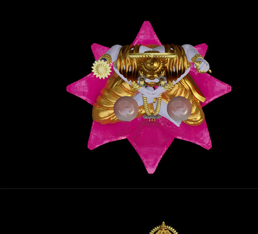 Lord Vishnu Sitting on Lotus 3D print model_3